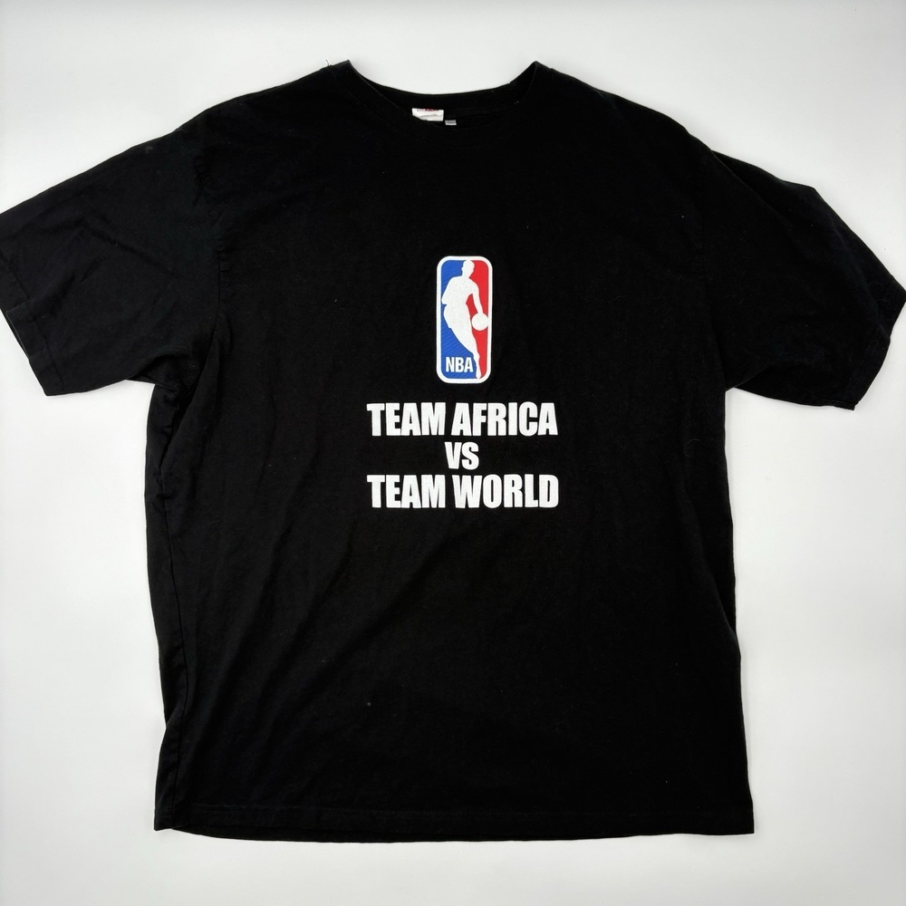 NBA Africa Game T Shirt 3XL Black US Basic 2017 Team Africa Vs Team World Mens